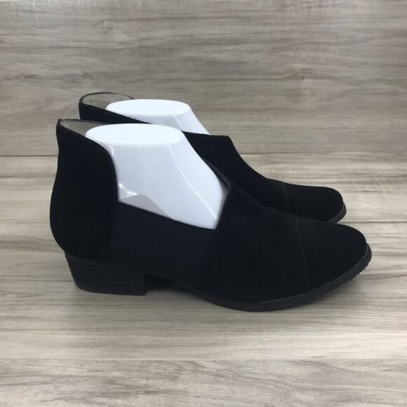 Blondo Ankle Boots Women's 6.5 Black Waterproof Suede Leather Booties - Picture 4 of 10